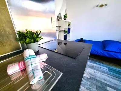 Coin salon dans l'établissement Votre pied-à-terre idéal proche gare de Rouen