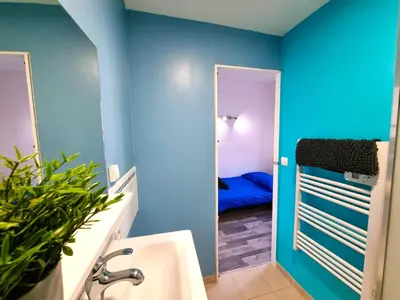 Un ou plusieurs lits dans un hébergement de l'établissement Votre pied-à-terre idéal proche gare de Rouen