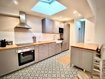 Cuisine ou kitchenette dans l'établissement Villa Carolina - Sea View - Design - Private Terrace