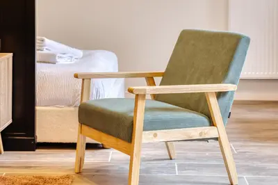 Coin salon dans l'établissement Lili studio rénové pour 2 personnes proche du Vieux marché