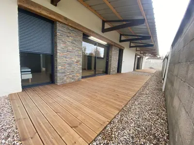 Balcon ou terrasse dans l'établissement Les Cottages du Manoir
