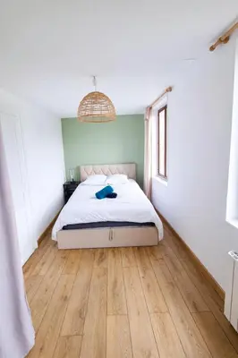 Un ou plusieurs lits dans un hébergement de l'établissement Maison T3- accès voie verte et transports