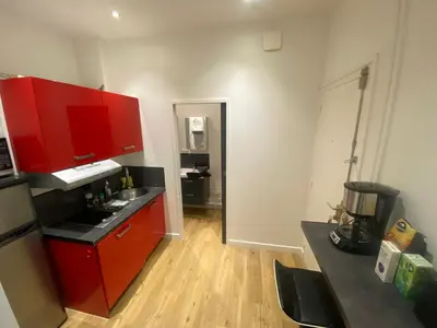 Cuisine ou kitchenette dans l'établissement Appartement chic - terrasse en plein ciel - 004