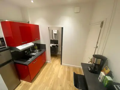 Cuisine ou kitchenette dans l'établissement Appartement chic - terrasse en plein ciel - 004