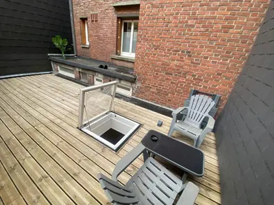 Balcon ou terrasse dans l'établissement Appartement chic - terrasse en plein ciel - 004