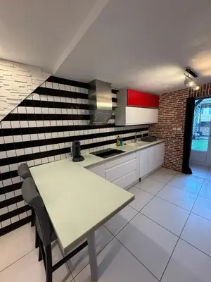Cuisine ou kitchenette dans l'établissement La Maxipontaine