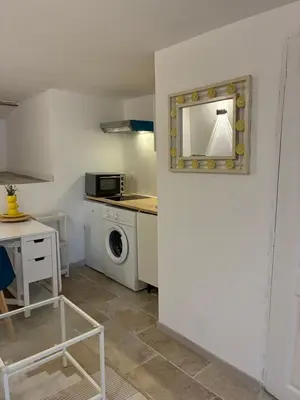 Cuisine ou kitchenette dans l'établissement Évasion & Nature