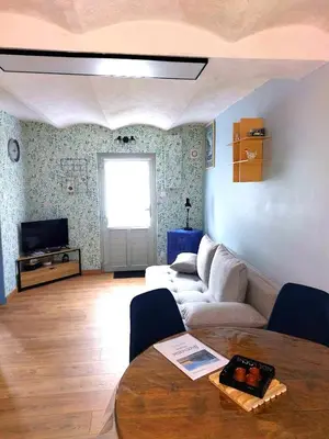 Télévision ou salle de divertissement dans l'établissement Appartement cosy dans le quartier du Vieux Tréport