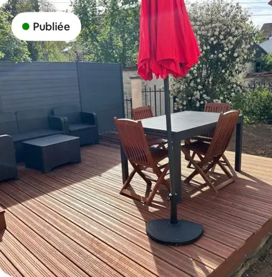 Balcon ou terrasse dans l'établissement Maison - 4 pers - jardin