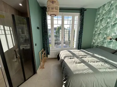 Un ou plusieurs lits dans un hébergement de l'établissement Studio - terrasse - 3 ou 4 personnes