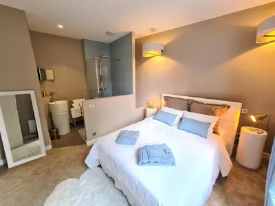 Un ou plusieurs lits dans un hébergement de l'établissement Maison Belvédère