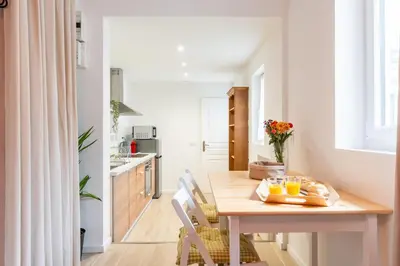 Cuisine ou kitchenette dans l'établissement Studio chez Manon élégant studio Cormeilles en Parisis