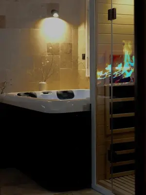 Salle de bains dans l'établissement L'EDEN HOME à proximité du Chateau de Chantilly, Parc Asterix, proche de Paris