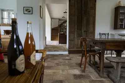 Coin salon dans l'établissement Country house 1 hour from Paris