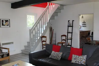 Coin salon dans l'établissement Gîte Gîtes de France® - La Tanevière