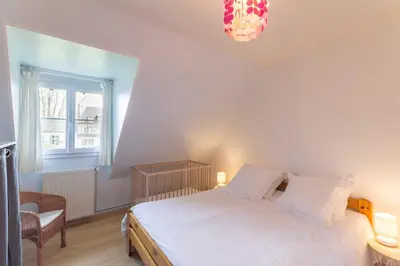 Un ou plusieurs lits dans un hébergement de l'établissement Gîte Gîtes de France® - Le Long Fresnay