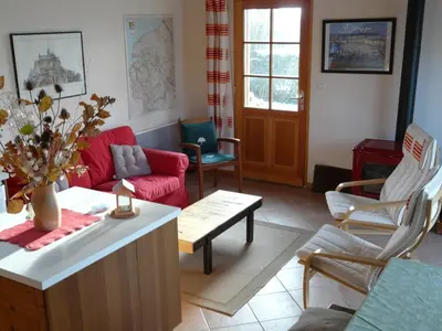 Coin salon dans l'établissement Gîte Gîtes de France® - La Clef des Champs
