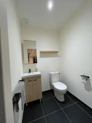 Salle de bains dans l'établissement Gîte Gîtes de France® - Les Rives de l'Eaulne