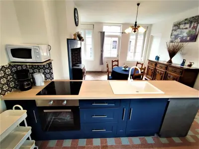 Cuisine ou kitchenette dans l'établissement Gîte Gîtes de France® - Gîte du pont de l'Yères
