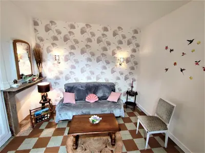 Coin salon dans l'établissement Gîte Gîtes de France® - Gîte du pont de l'Yères