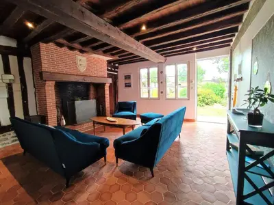 Coin salon dans l'établissement Gîte Gîtes de France® - Ferme des Marronniers