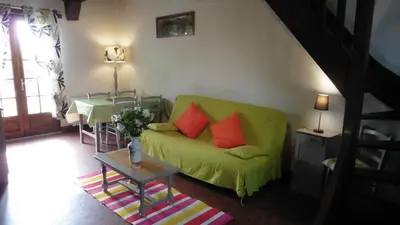 Coin salon dans l'établissement Gîte Gîtes de France® - Manoir des Méandres