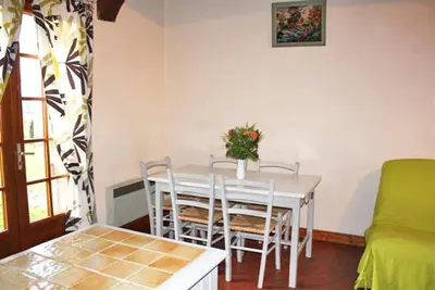 Coin salon dans l'établissement Gîte Gîtes de France® - Manoir des Méandres