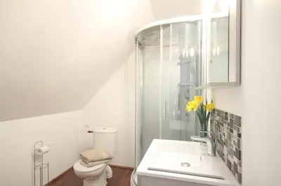 Salle de bains dans l'établissement Gîte Gîtes de France® - Orvason 2