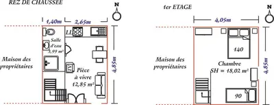 Plan de l'établissement Gîte Gîtes de France® - Le Clos Saint-Martin