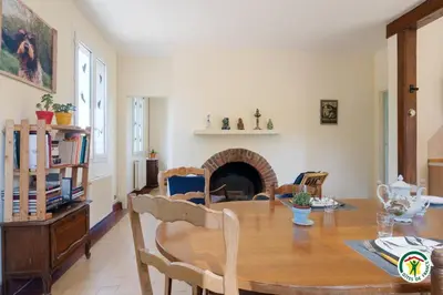 Coin salon dans l'établissement Gîte Gîtes de France® - Le Projet 22