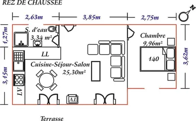 Plan de l'établissement Gîte Gîtes de France® - L'Evasion