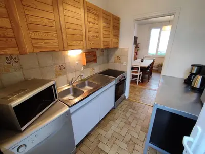 Cuisine ou kitchenette dans l'établissement Gîte Gîtes de France® - Le Jardin