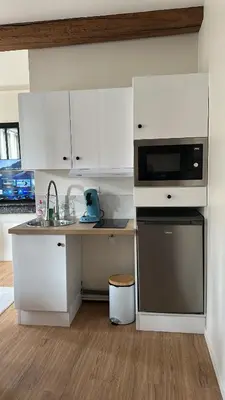 Cuisine ou kitchenette dans l'établissement Appartement douillet en centre ville !