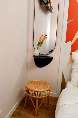 Un ou plusieurs lits dans un hébergement de l'établissement Nomade City Rouen - Studio Hyper-Centre - 2 personnes