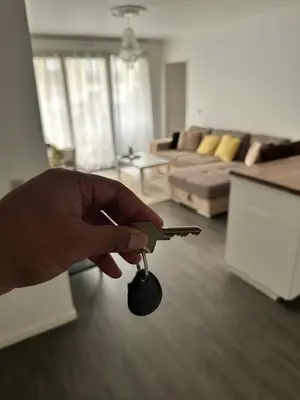 Coin salon dans l'établissement Appartement Limay