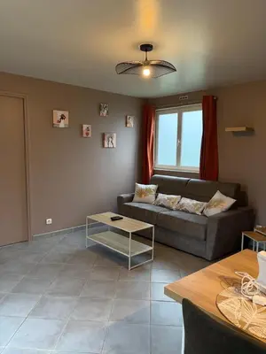 Coin salon dans l'établissement Jardin des prés