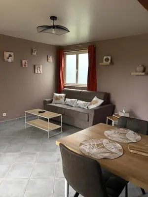 Coin salon dans l'établissement Jardin des prés