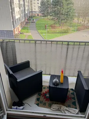 Balcon ou terrasse dans l'établissement Location appartement
