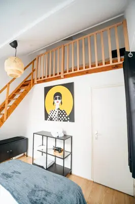 Un ou plusieurs lits dans un hébergement de l'établissement 5 personnes 50 m2 hyper centre