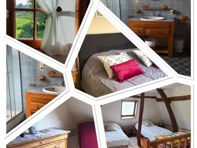 Un ou plusieurs lits dans un hébergement de l'établissement Holiday Home Gite 3 du Petit Pressoir zwischen Meer und Wald in der Nähe von Le Tréport Mer by Interhome