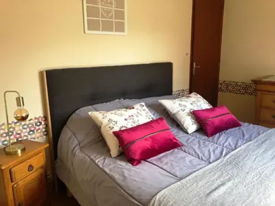 Un ou plusieurs lits dans un hébergement de l'établissement Holiday Home Gite 3 du Petit Pressoir zwischen Meer und Wald in der Nähe von Le Tréport Mer by Interhome