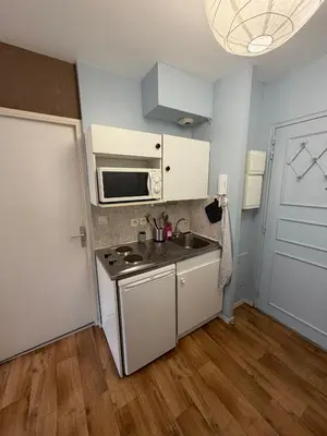 Cuisine ou kitchenette dans l'établissement Charmant appartement Centre Ville