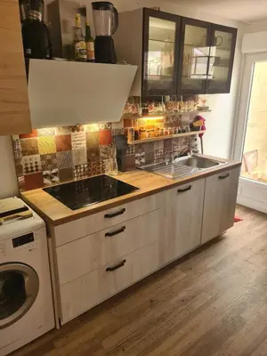 Cuisine ou kitchenette dans l'établissement Maison Jardin des Plantes