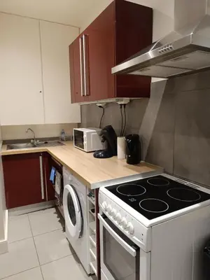 Cuisine ou kitchenette dans l'établissement Appartement Mantes la Jolie