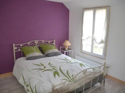 Un ou plusieurs lits dans un hébergement de l'établissement Vernon-Giverny Claude Monet Nymphéas Appartement