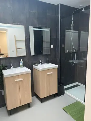 Salle de bains dans l'établissement Chez Rachel