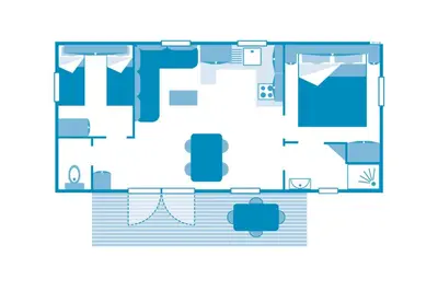 Plan de l'établissement Cottage 4p