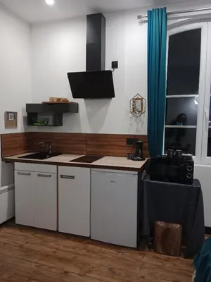 Cuisine ou kitchenette dans l'établissement Studio ravissant proche mer