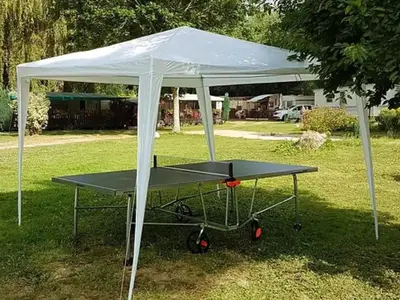 Jardin de l'établissement Mobil-home 4 pers avec terrasse - API-1-52-1583