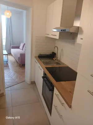 Cuisine ou kitchenette dans l'établissement Beautiful one bedroom appartement, Heart of Maisons-Laffitte, Twenty min to paris